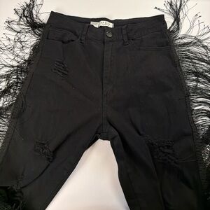AP BLUE By Aphrodite Jeans Black distressed size 11